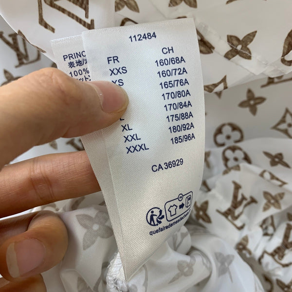 LV Monogram Hooded Jacket Cream 416616