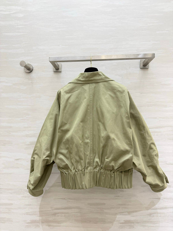 LV Snap Front Jacket Pale Olive Green 422093