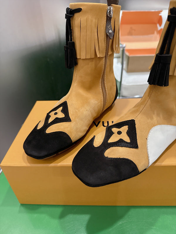 LV Sneakerina Boots Brown Black Suede 999365