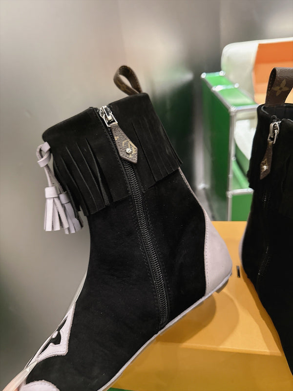 LV Sneakerina Boots Black Purple Suede 999364