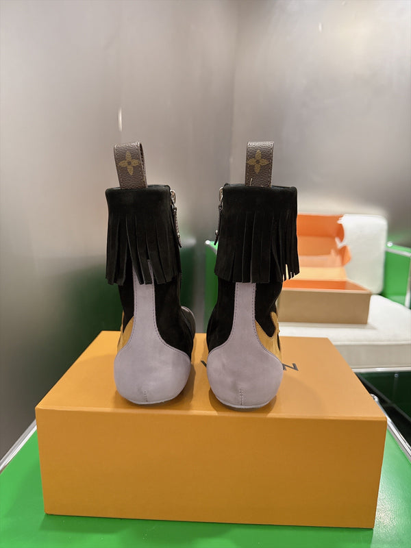 LV Sneakerina Boots Black Purple Suede 999364