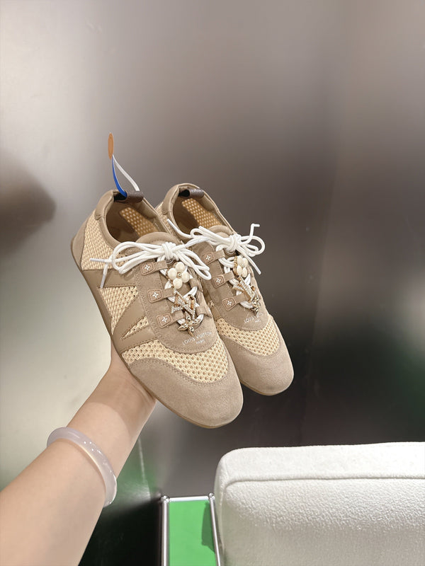 LV Sneakerina Sneaker Beige Mesh Suede 999356