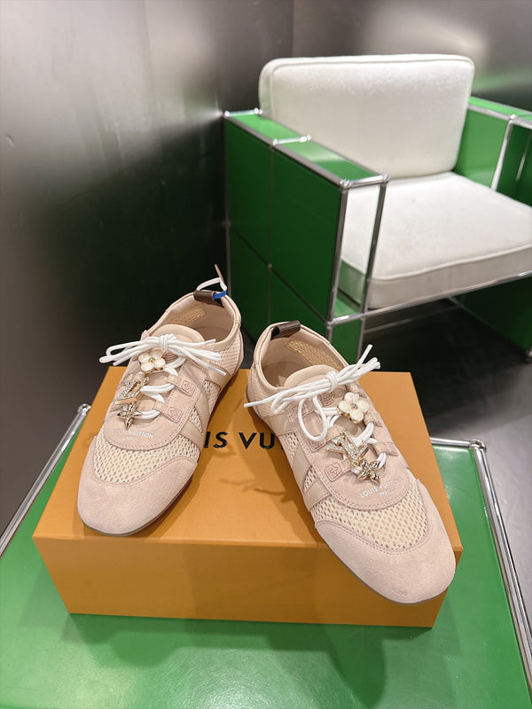 LV Sneakerina Sneaker Pink Mesh Suede 999353