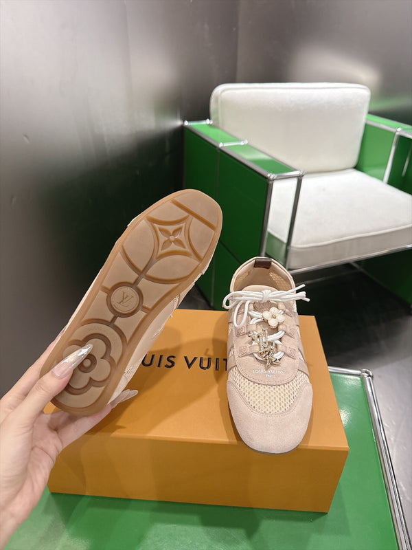 LV Sneakerina Sneaker Pink Mesh Suede 999353
