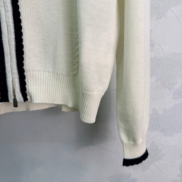 Miu Knit Zip-Up Cardigan Wool 426087