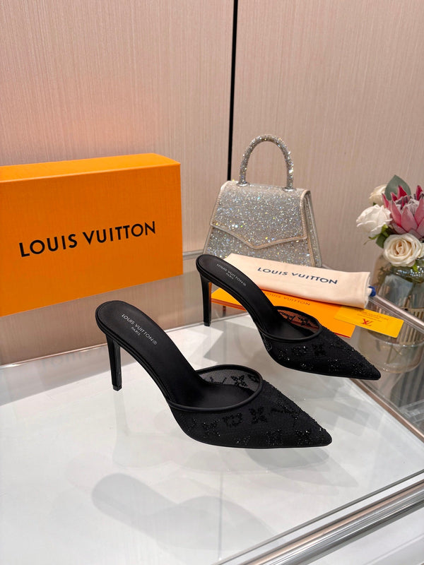 LV 2026 Gala Mule 10cm Mesh 140716