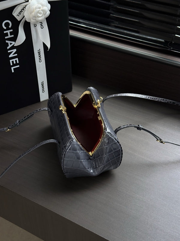 CC 26S Clutch with Leather Strap 28cm Crocodile-Embossed Calfskin