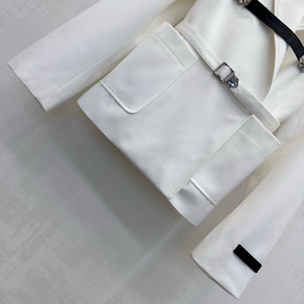 LV 26S S-Lock Belted Blazer Jacket Polyester 433948