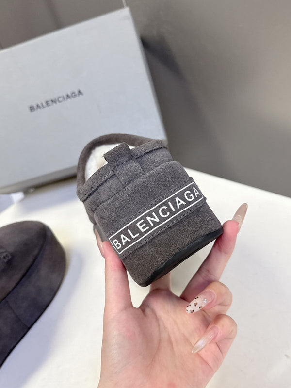 BLC Platform Slides Suede Genuine Fur 151385
