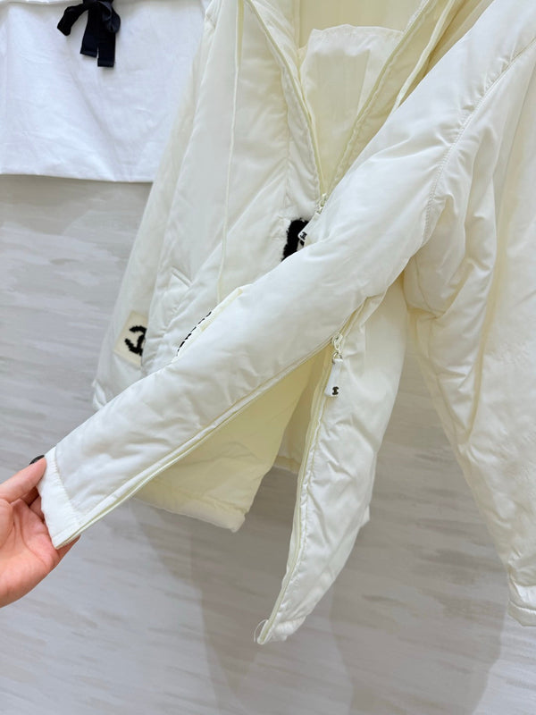 CC 26S Vintage Hooded Drawstring Puffer Jacket 435297