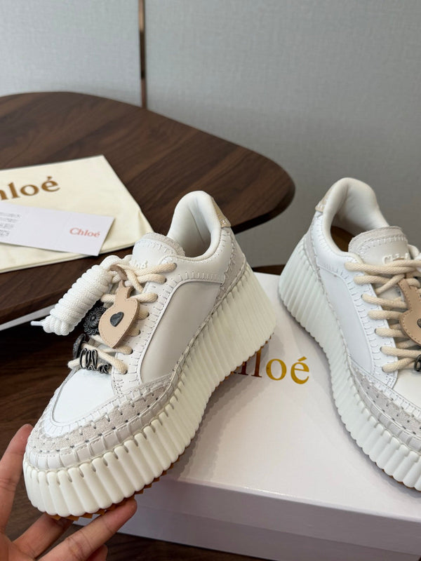 CHLOE 26SS Platform Sneakers Casual Shoes Cowhide 152700