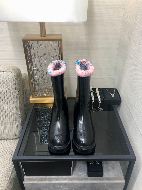 CC 2026 Icelandic Fur-Lined Tall Boots Genuine Leather 153217