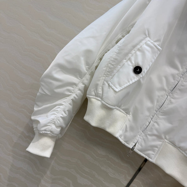 BV 26S Intrecciato Collar Padded Bomber Jacket Polyester 435629