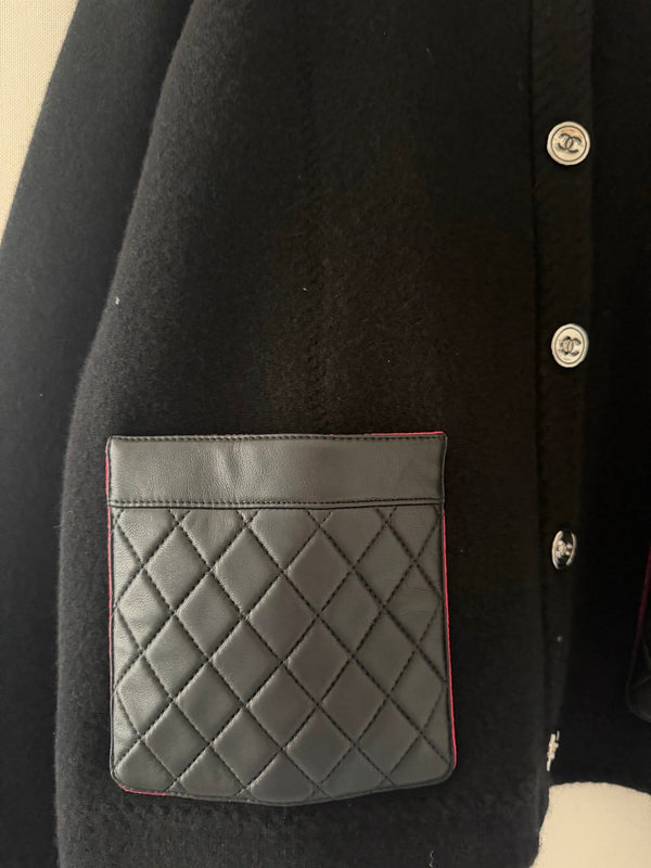 CC 26B Pocket Cardigan Black Cashmere 436263