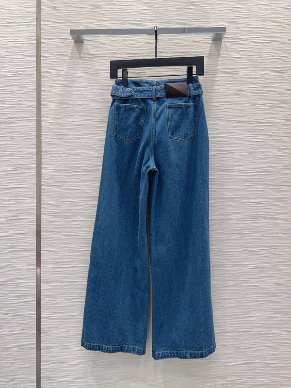 LW 26S Denim Jacket & Wide-Leg Trousers Set Blue Cotton 436686