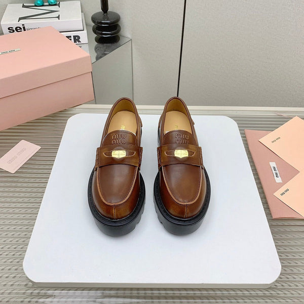 Miu 26FW Coin Loafers Cowhide 159437
