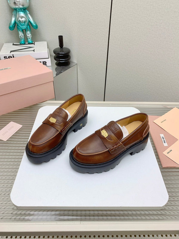 Miu 26FW Coin Loafers Cowhide 159437