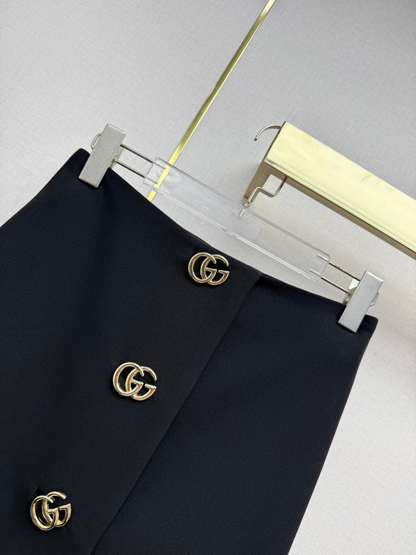 GG 26SS Mini Skirt Double G Metal Buttons 437645