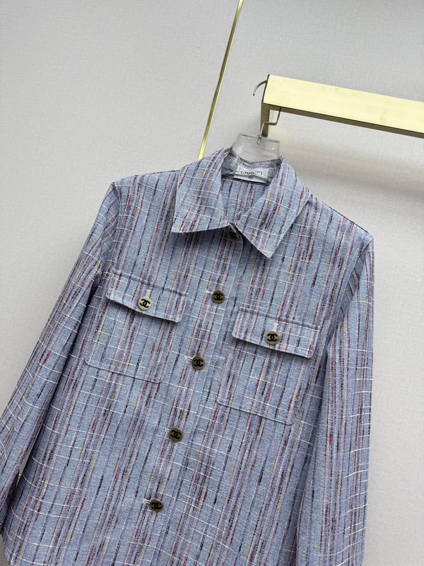 CC 26SS Colorblock Tweed Double Buttons Cotton 437626