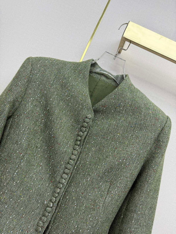 CD 26SS Collarless V-Neck Blazer Silk 432459