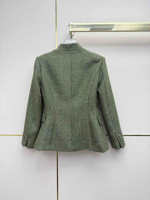 CD 26SS Collarless V-Neck Blazer Silk 432459