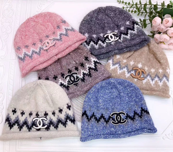 CC 26FW Double C Logo Knit Beanie Multicolor 518016