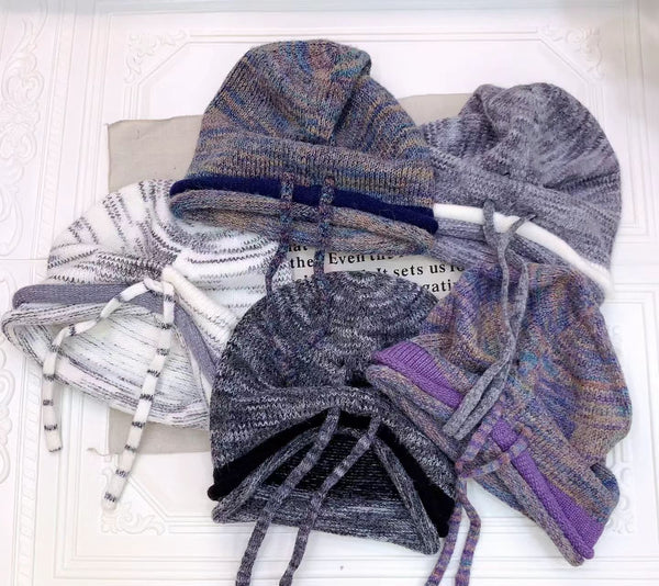 CC 26FW Marled Knit Beanie Double C Logo 518015