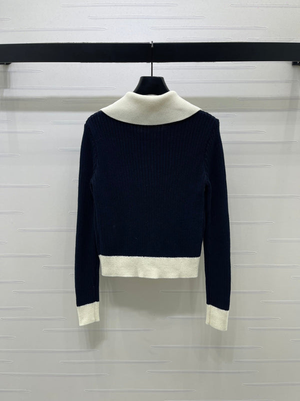 CC 26FW Cable-Knit Button-Up Cardigan Double C Logo Wool 274027