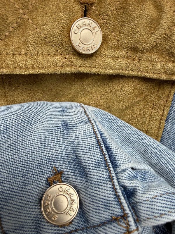 CC 26FW Denim Shirt Jacket -Trimmed Light Blue Cotton 274256