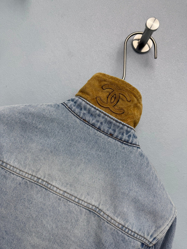 CC 26FW Denim Shirt Jacket -Trimmed Light Blue Cotton 274256