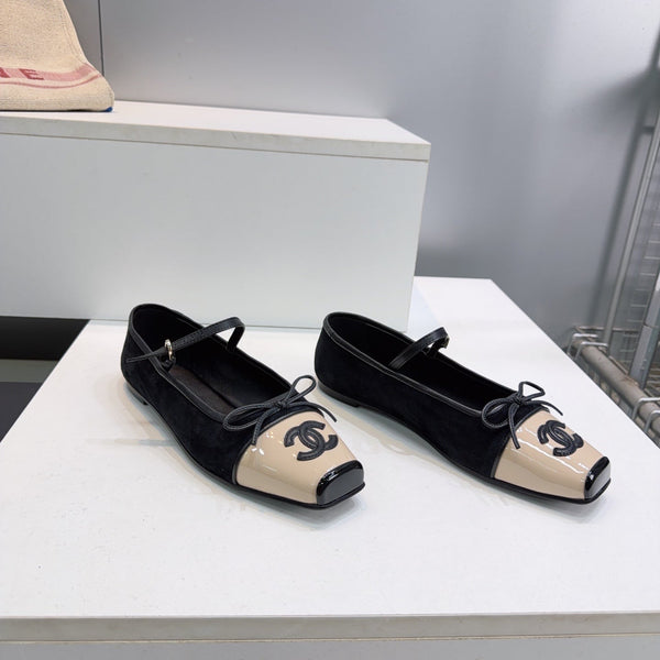 CC 26FW Mary Jane Flats Suede Leather 171090