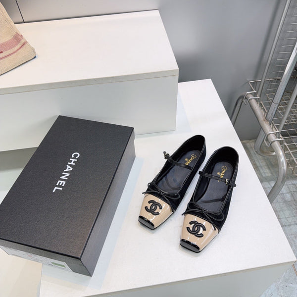 CC 26FW Mary Jane Flats Suede Leather 171090