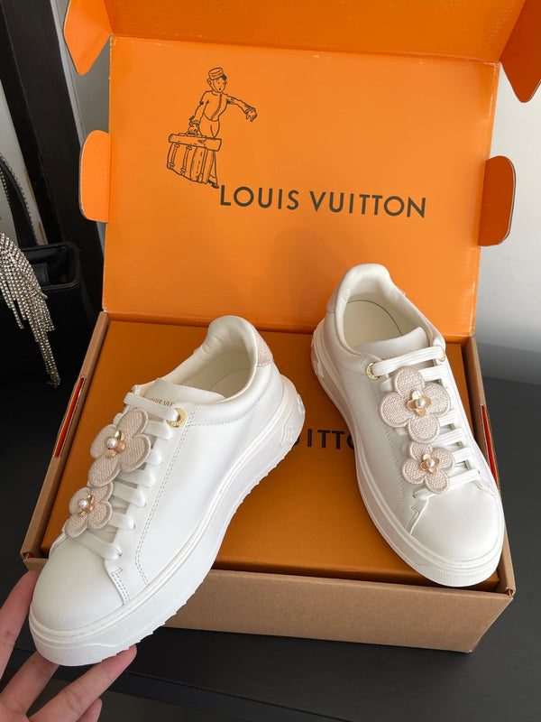 LV Time Out Sneakers Monogram Flower Charms Leather 176800
