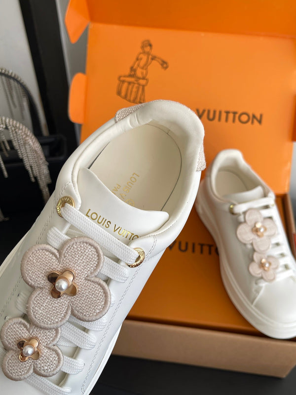 LV Time Out Sneakers Monogram Flower Charms Leather 176800