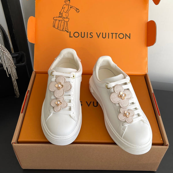 LV Time Out Sneakers Monogram Flower Charms Leather 176800