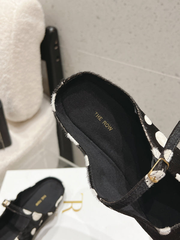 TR Ava Mules Polka Dot Horsehair 178913