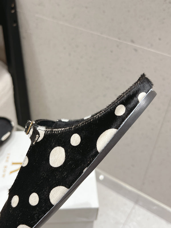 TR Ava Mules Polka Dot Horsehair 178913