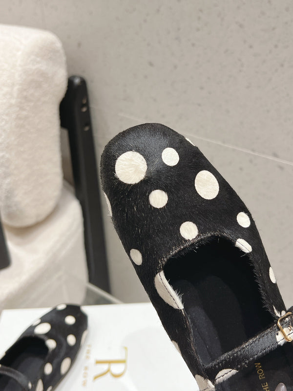 TR Ava Mules Polka Dot Horsehair 178913