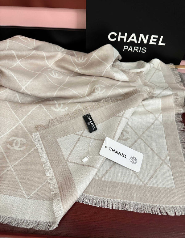 CC 2026 Square Scarf 140cm Wool Silk 550789