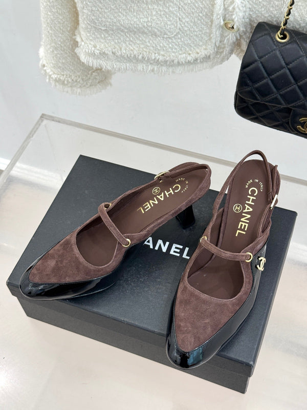 CC 2026 Two-Tone Slingback 70mm Suede 671565