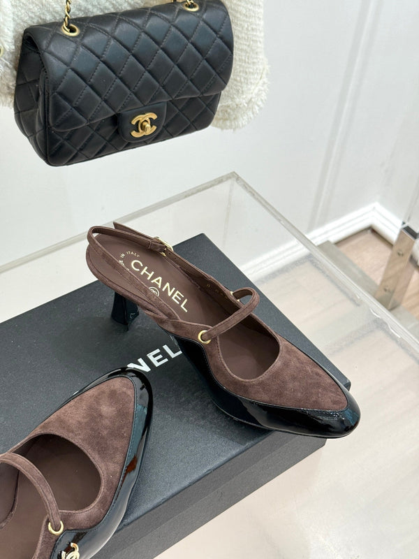 CC 2026 Two-Tone Slingback 70mm Suede 671565