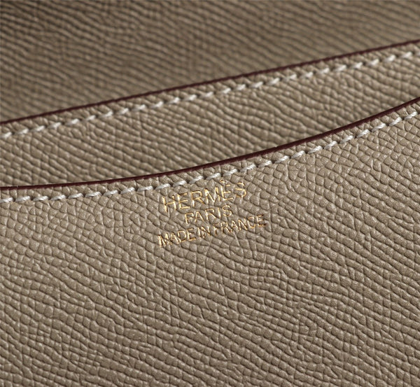 HM CONSTANCE BAGS 19 KHAKI EPSOM GOLD HARDWARE