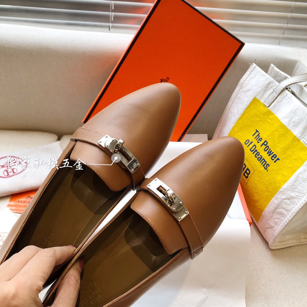 HM Pegase Ballerina Flats Brown Leather 546204