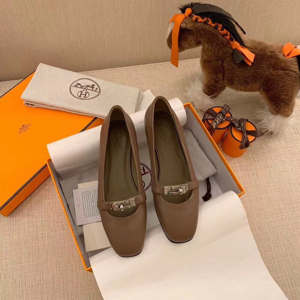 HM Liberty Ballet Flats Chocolate Sheepskin 679995