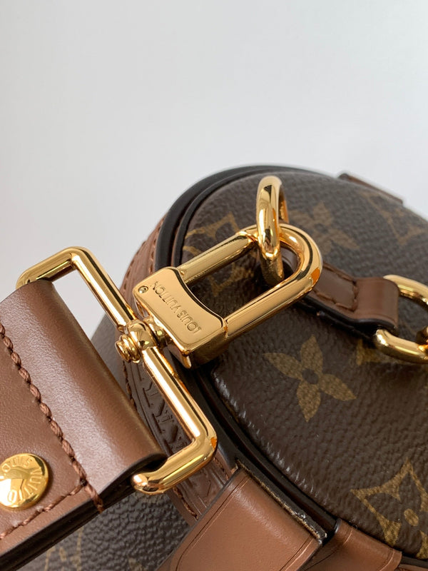 LV Papillon Trunk 19cm Brown Monogram Canvas & Cowhide GHW