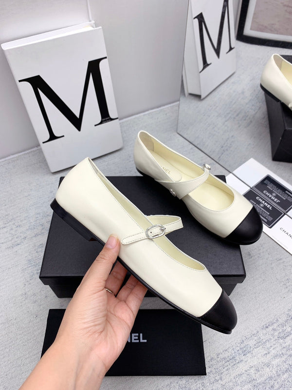 CC 2026 Logo Mary Jane Ballet Flats Leather 161750