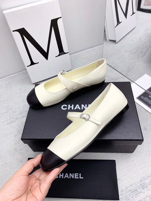CC 2026 Logo Mary Jane Ballet Flats Leather 161750