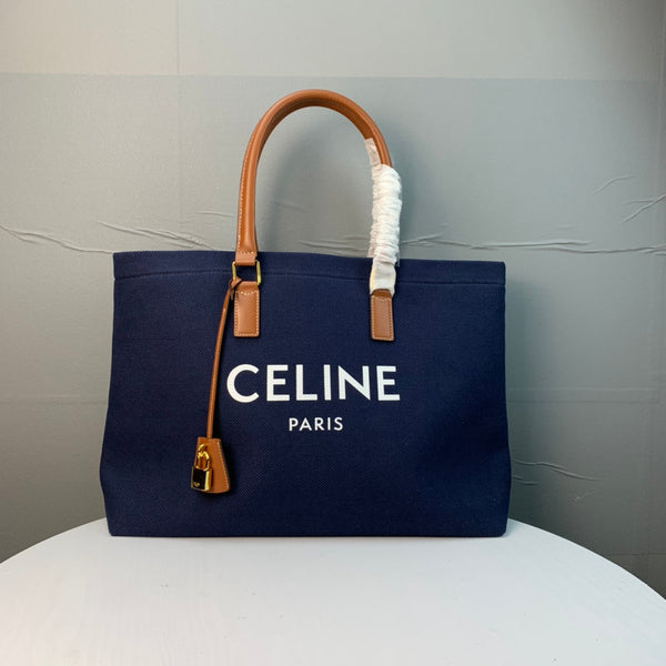 CL Cabas Tote 44cm Navy Blue Canvas 142095
