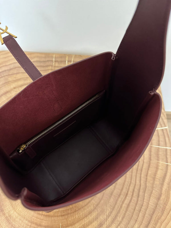 le 5a7 small 23cm burgundy calfskin