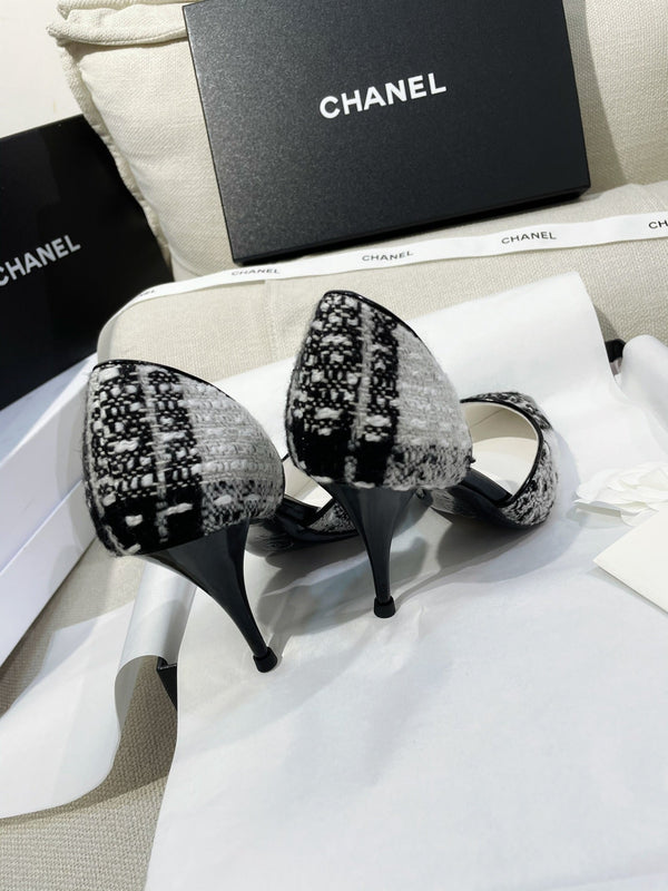 CC 26s Pumps Tweed Patent Leather 156334
